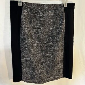 H&M Pencil Skirt Black & Gray - Size 12 Fitted Business Casual Work Skirt